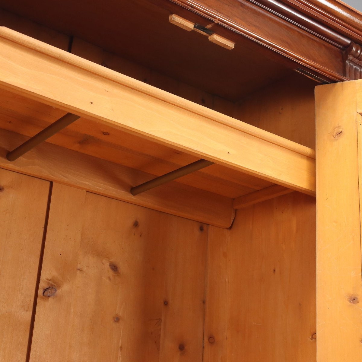 Armadio Impiallacciato in Mogano Italia Inizio XX Secolo-photo-4