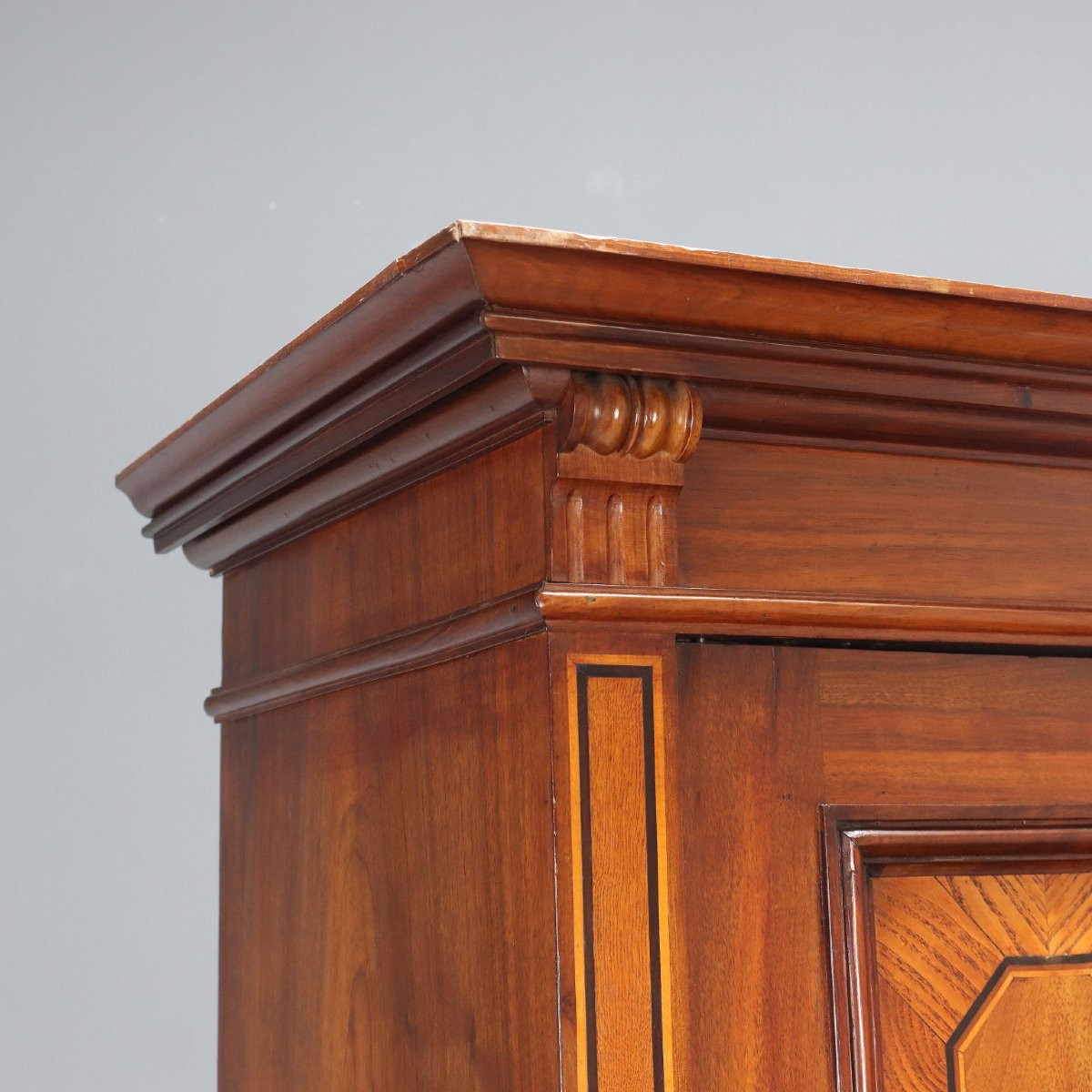 Armadio Impiallacciato in Mogano Italia Inizio XX Secolo-photo-1