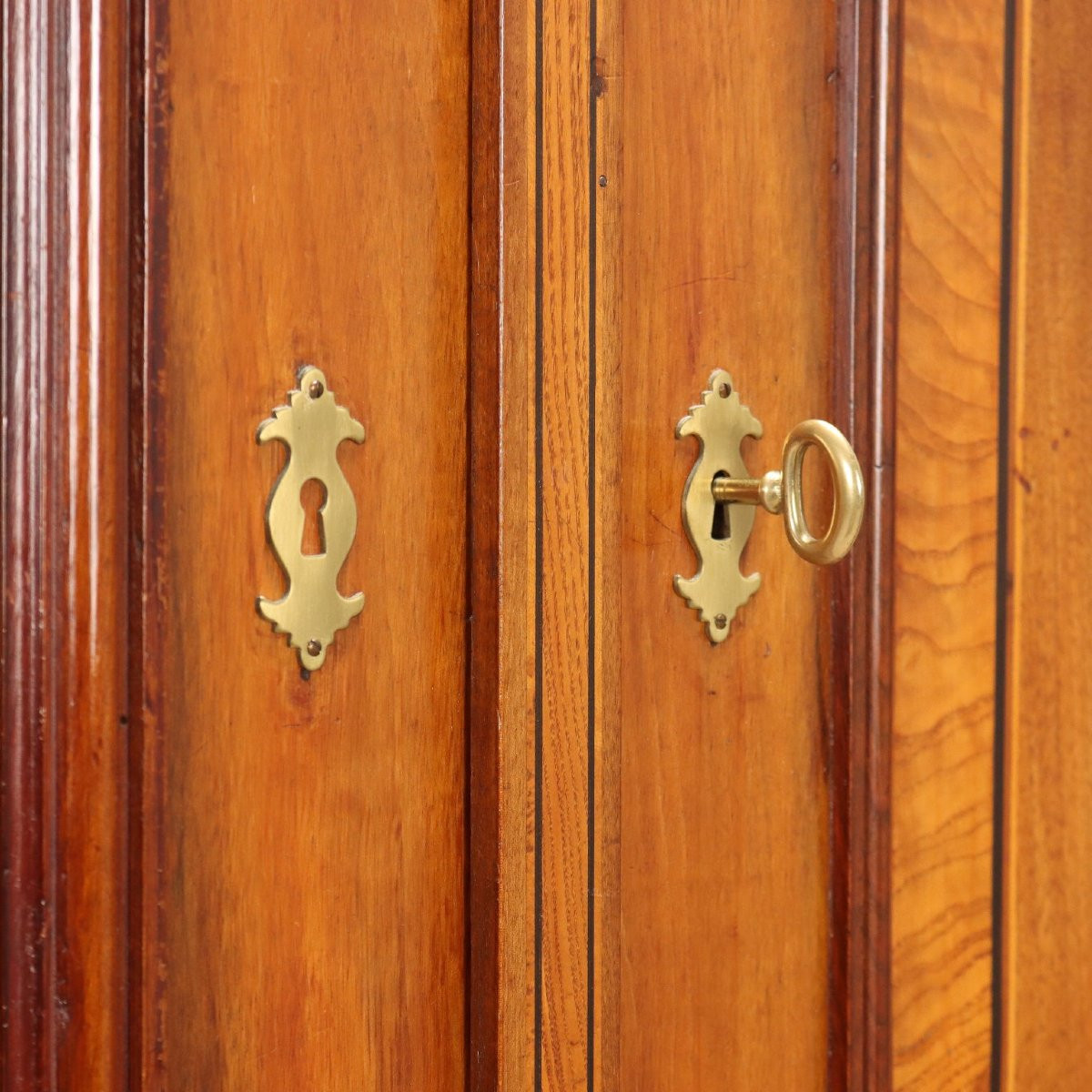 Armadio Impiallacciato in Mogano Italia Inizio XX Secolo-photo-3