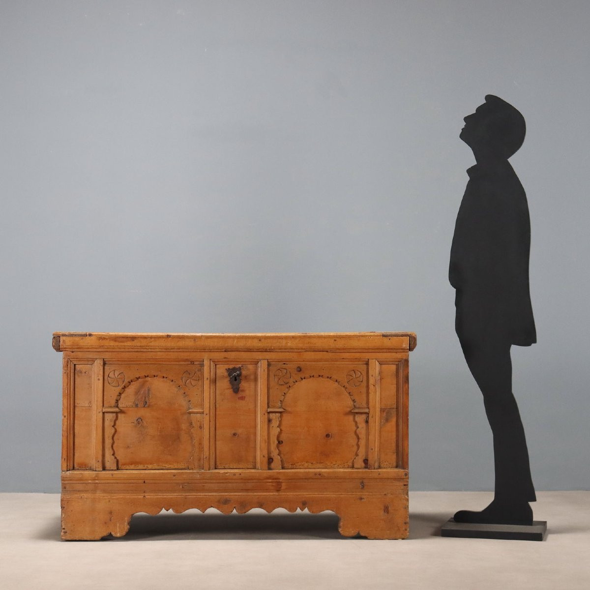 Cassapanca in Abete Trentino Fine XVIII secolo-photo-2