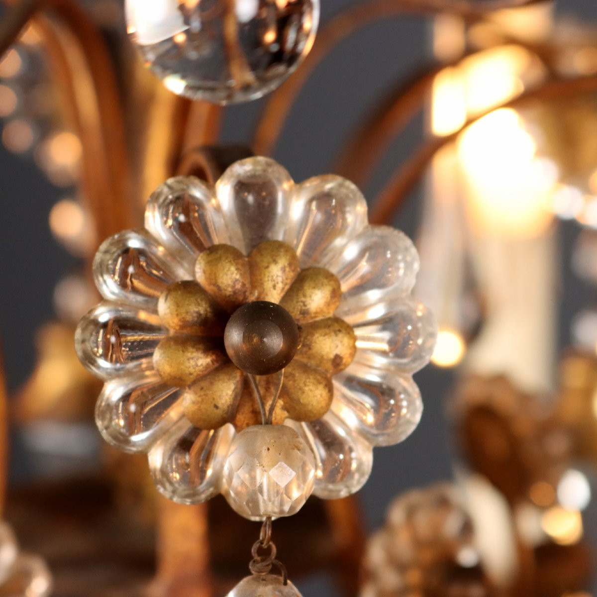 Lampadario a Sei Luci Italia Inizio XX Secolo-photo-2