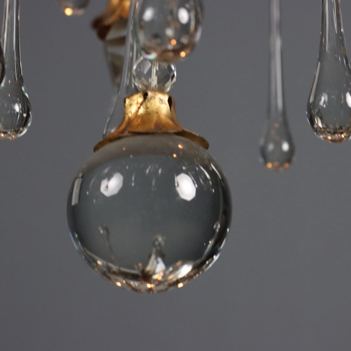 Lampadario a Sei Luci Italia Inizio XX Secolo-photo-4