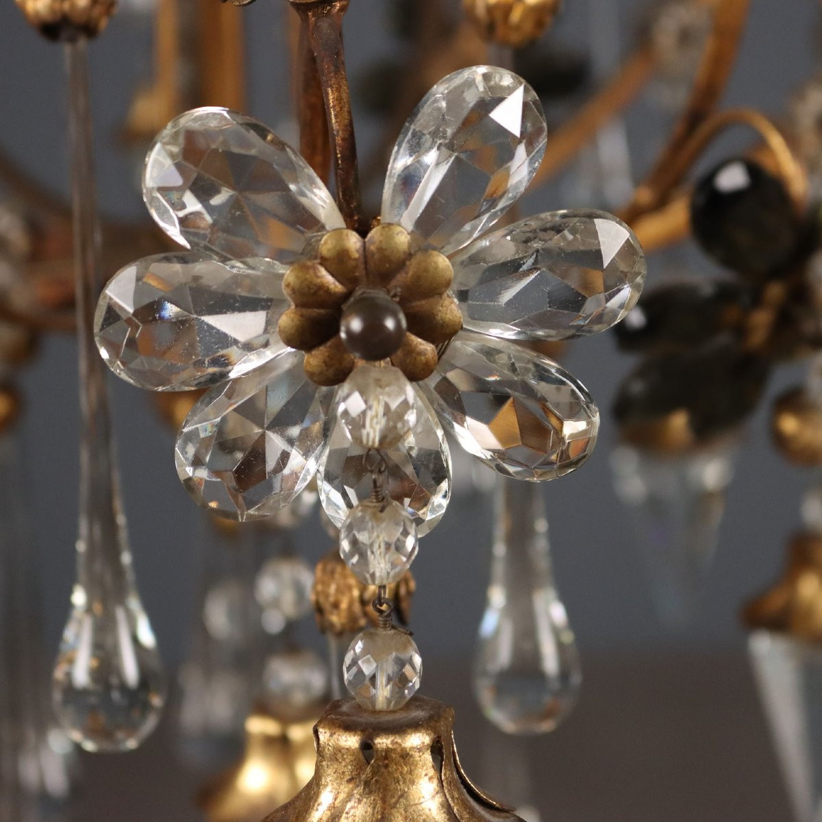 Lampadario a Sei Luci Italia Inizio XX Secolo-photo-6