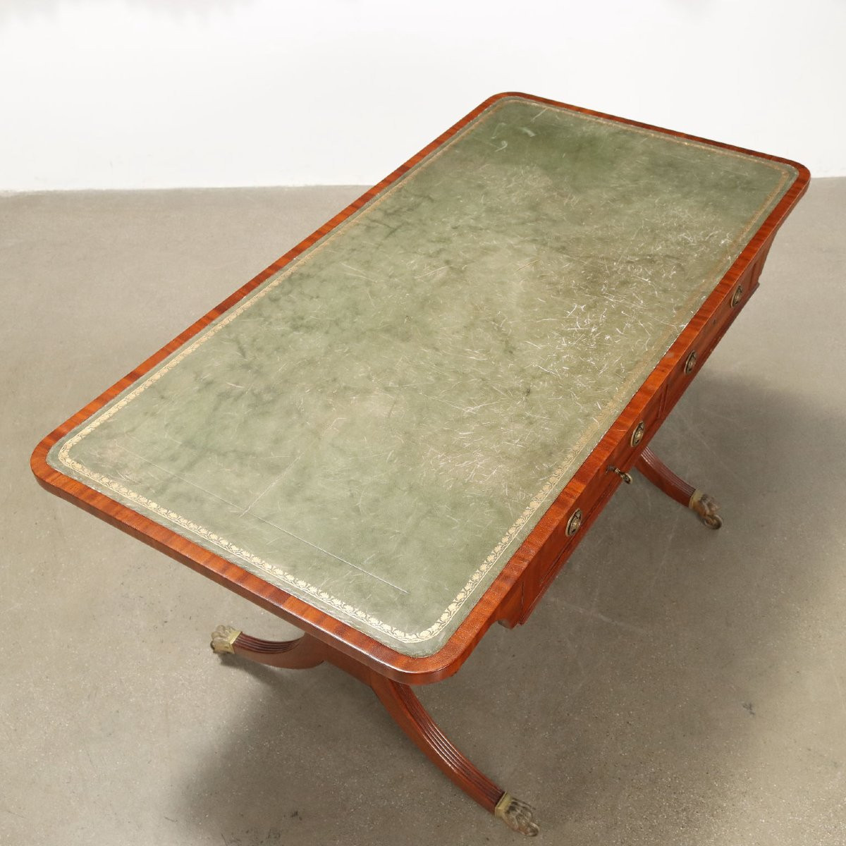 Scrittoio Inglese in Mogano Fine XIX Secolo-photo-5