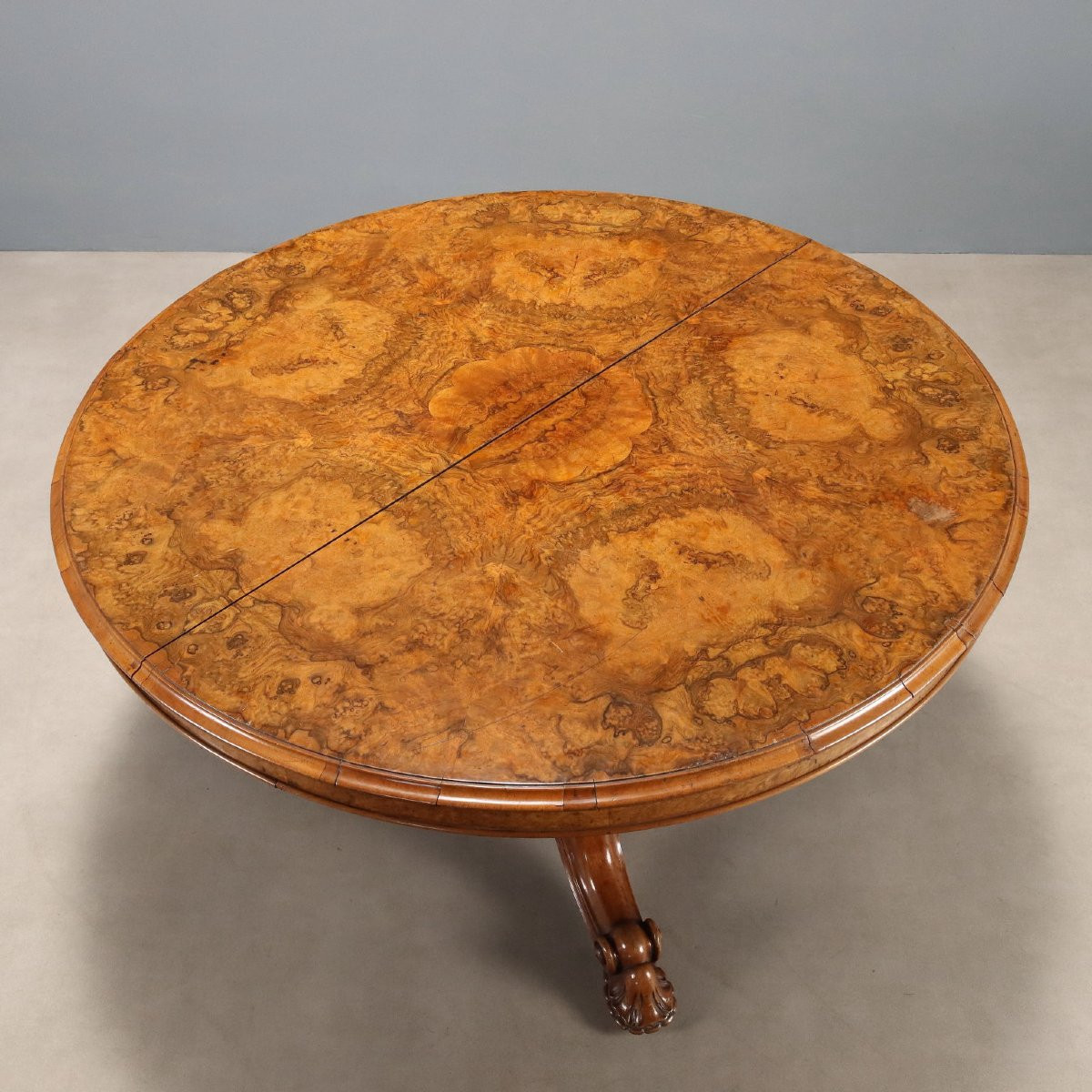 Tavolo Tondo in Noce Inghilterra Seconda Metà XIX Secolo-photo-3