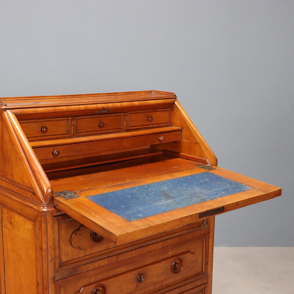 Piccola Ribalta da Centro in Ciliegio Italia Metà XIX Secolo-photo-3