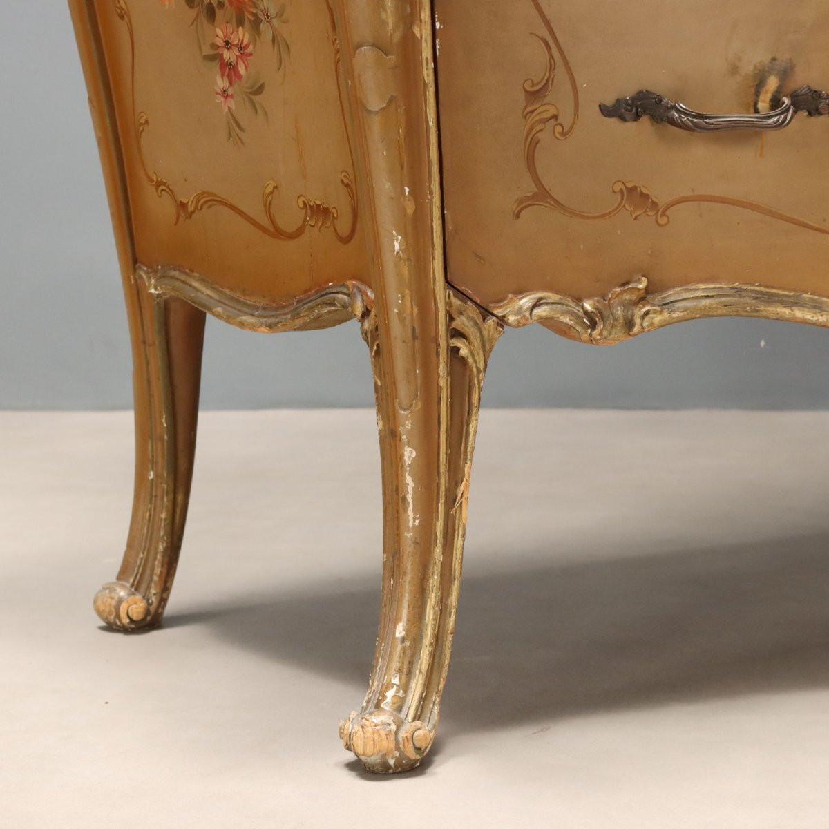 Comò con Specchio in Stile Barocchetto Veneto Venezia Inizio XX Secolo-photo-4