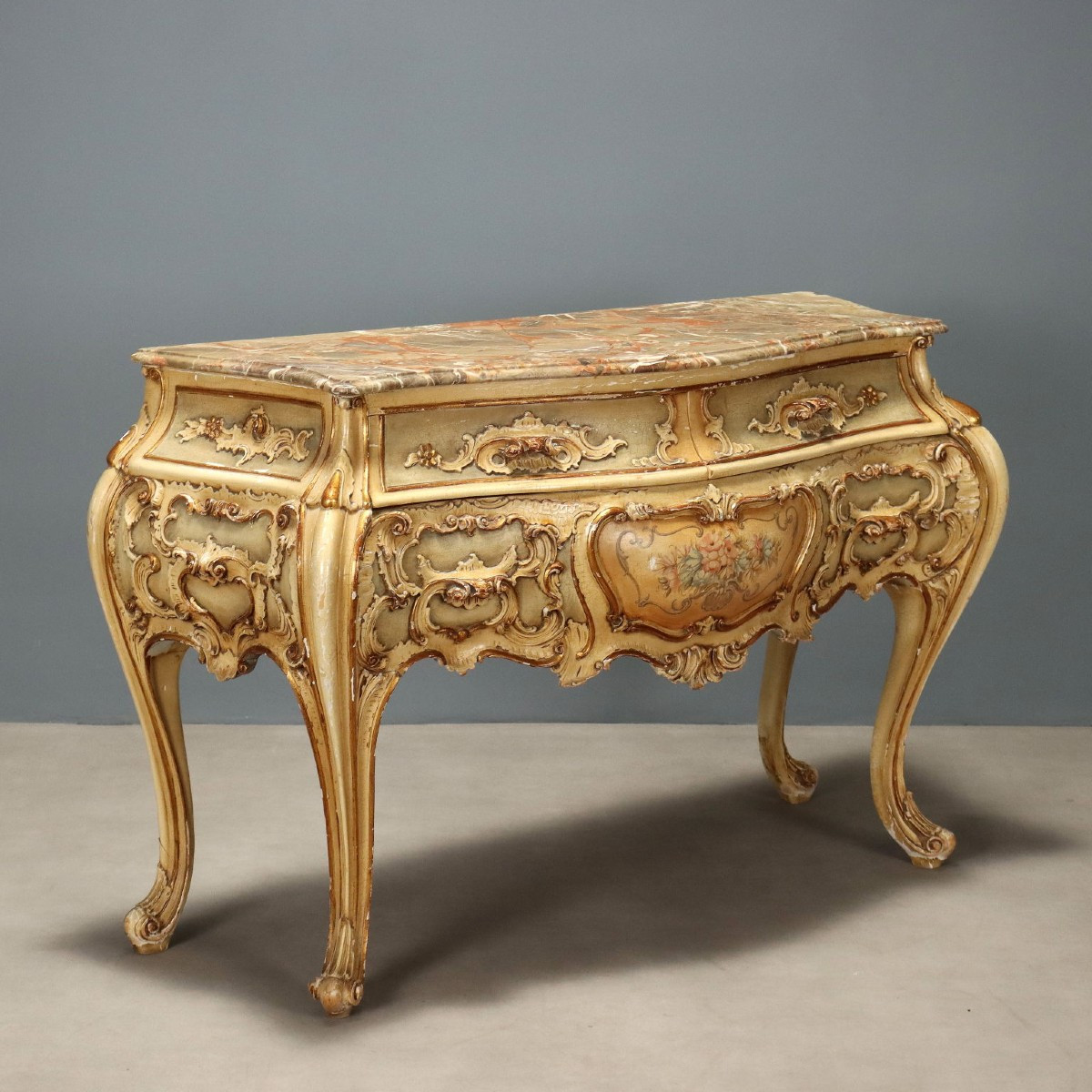 Comò in Stile Rococò Italia Metà XX Secolo