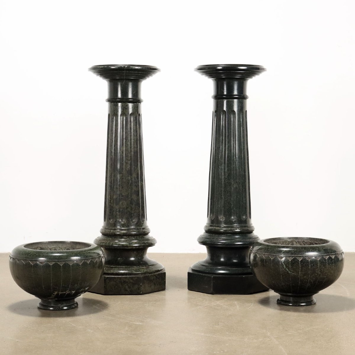 Coppia di Colonne Art Déco Italia Primo Quarto XX Secolo-photo-3