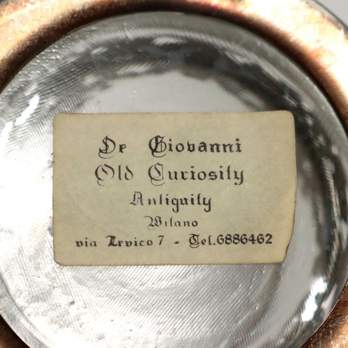 Gruppo di Sei Bicchieri Vetro e Argento Manifattura Milanese Italia Anni '60-photo-3