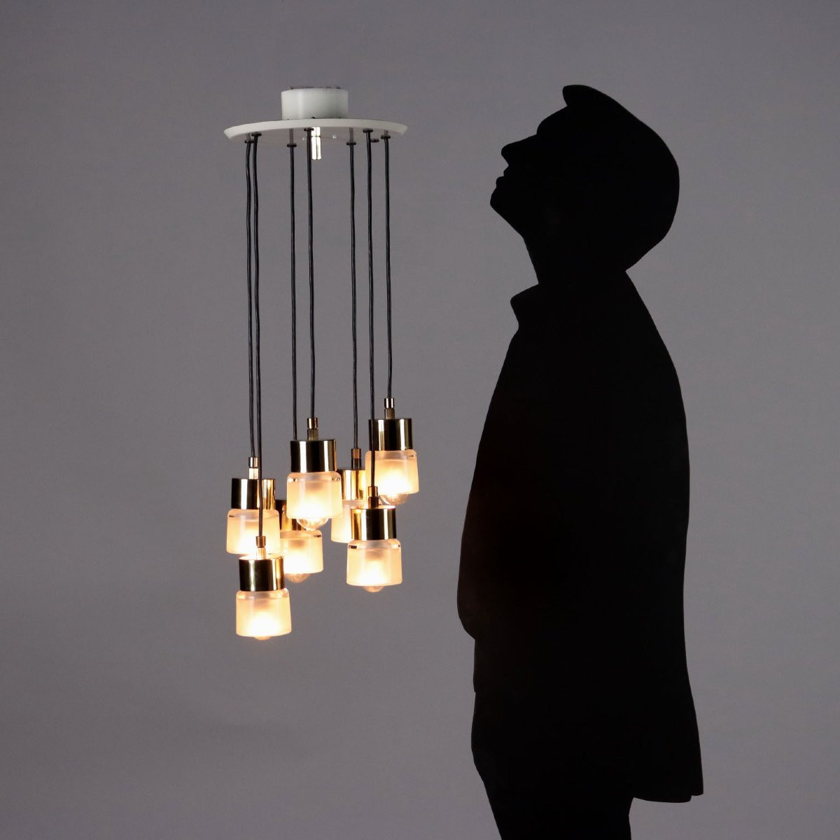 Lampada '4458' di Giuseppe Ostuni per O-Luce Anni 50-60-photo-2