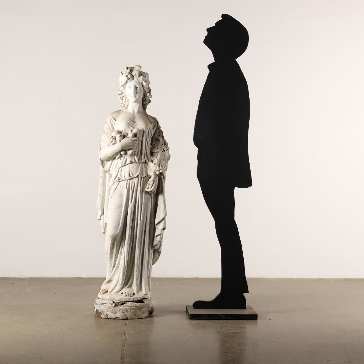 Statua Allegoria dell'Autunno in Marmo Bianco Italia Metà XIX Secolo-photo-2