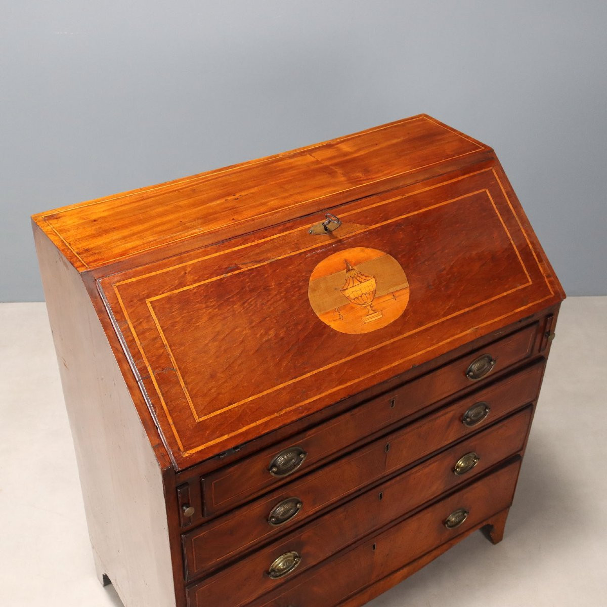 Ribalta in Noce con Filettature Inghilterra Fine XVIII Secolo-photo-7