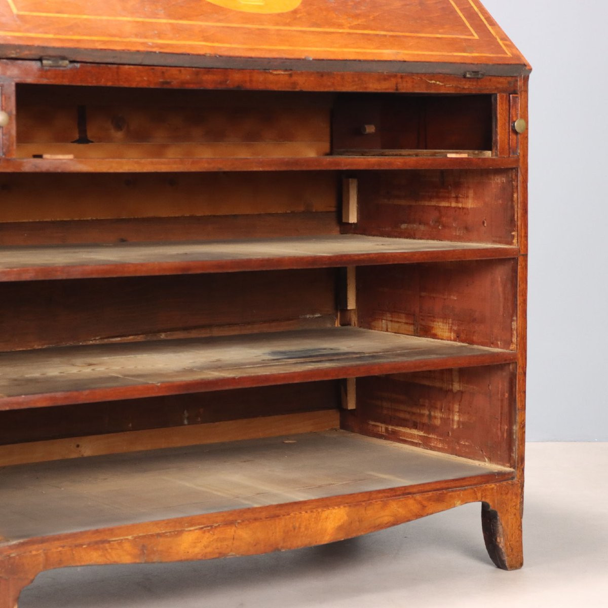 Ribalta in Noce con Filettature Inghilterra Fine XVIII Secolo-photo-8