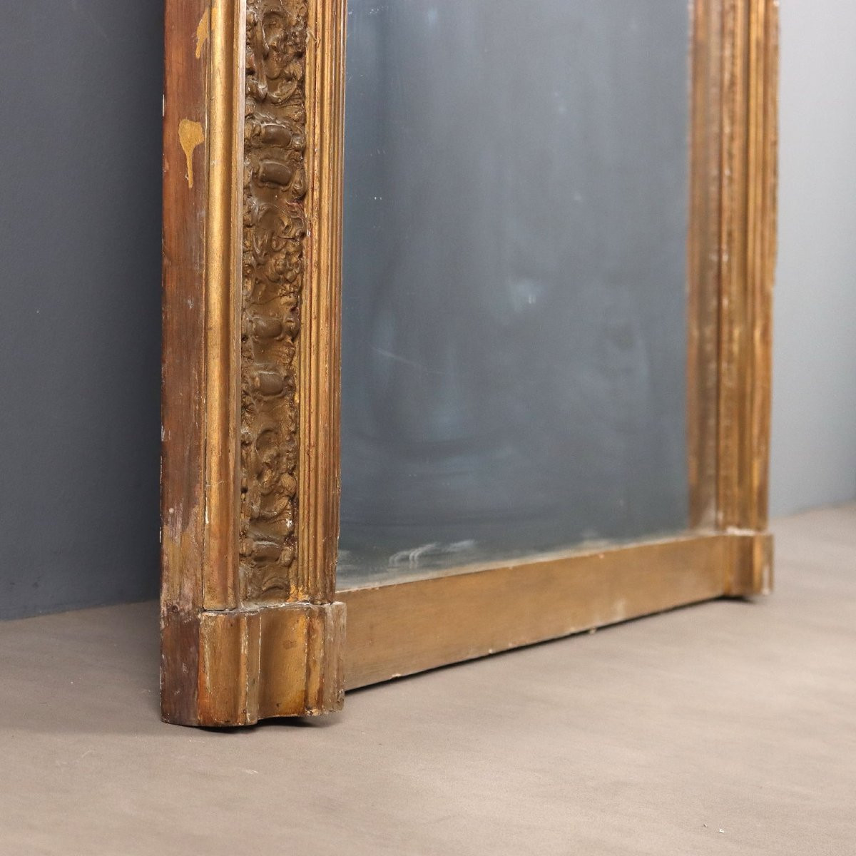 Specchiera in Legno e Pastiglia Intagliati e Dorati Italia Fine XIX Secolo-photo-4