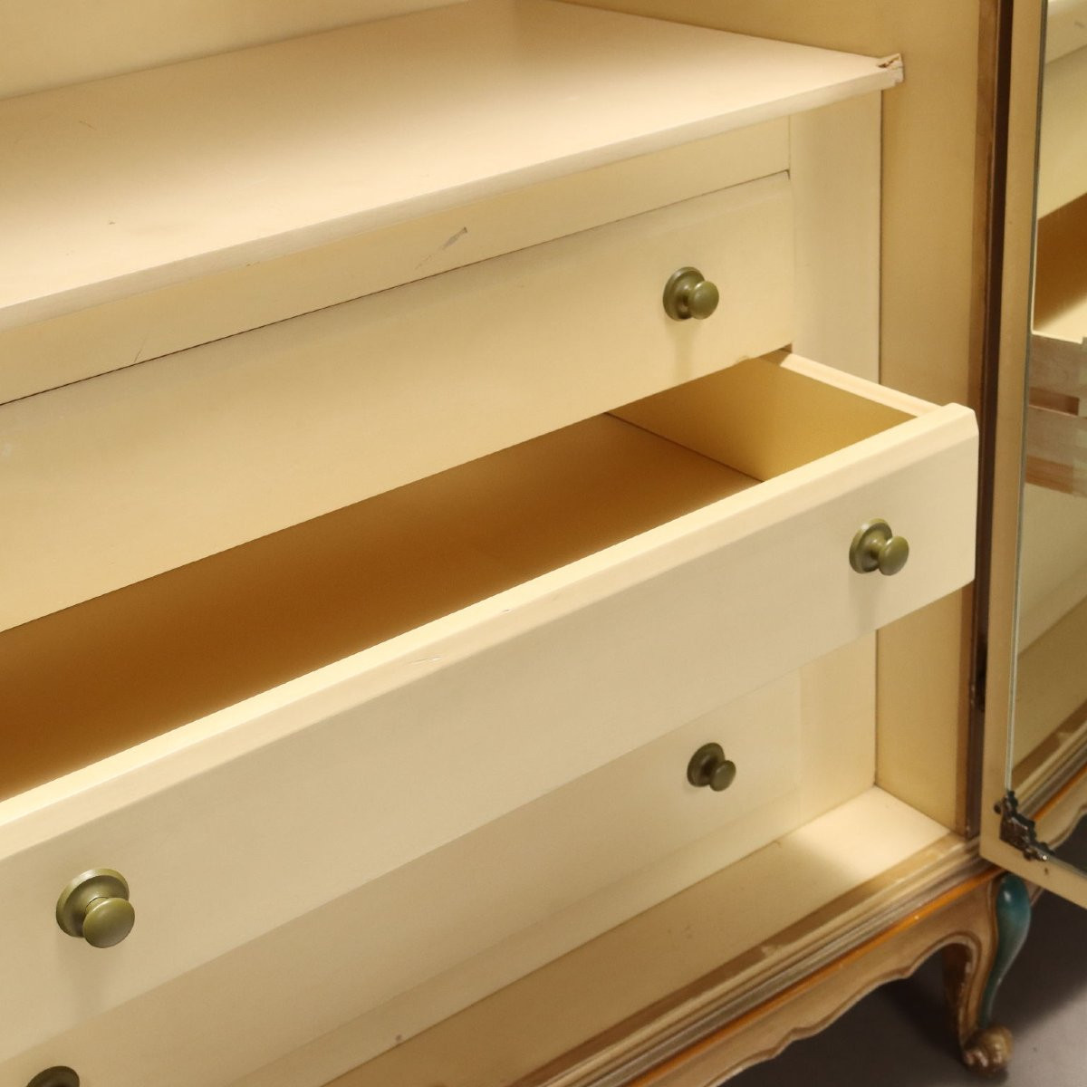 Armadio in Stile Laccato e Dipinto Italia XX Secolo-photo-3