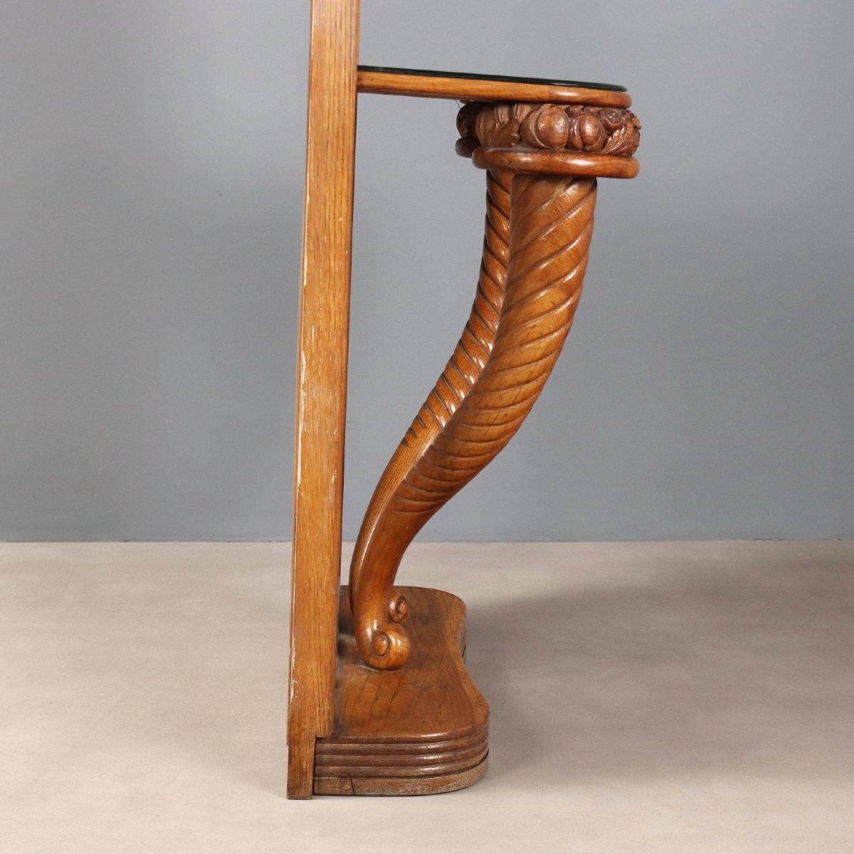 Consolle in Rovere con Specchio Italia Prima Metà XX Secolo-photo-3