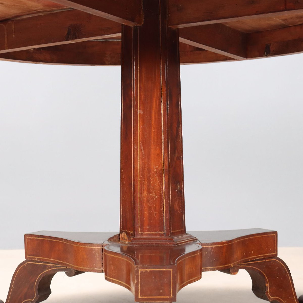 Tavolo Carlo X in Mogano Italia Secondo Quarto XIX Secolo-photo-1