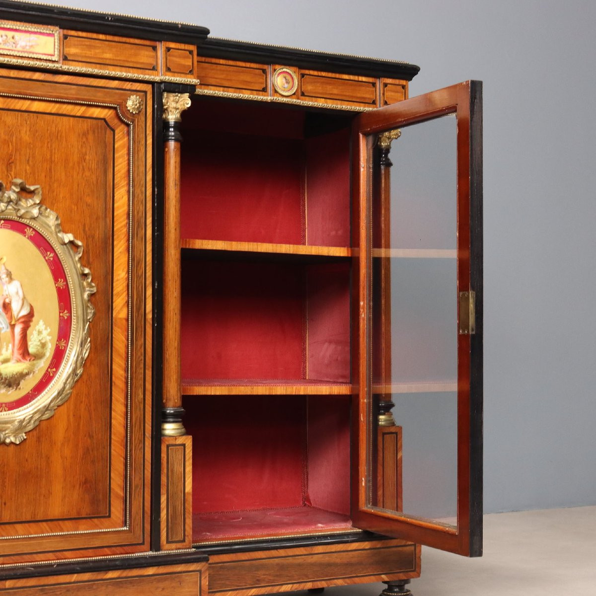 Credenza Vittoriana in Palissandro e Bois de Rose Inghilterra Seconda Metà XIX Secolo-photo-1