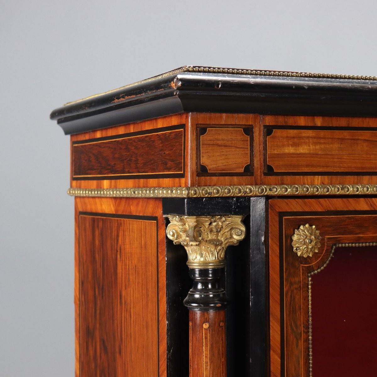 Credenza Vittoriana in Palissandro e Bois de Rose Inghilterra Seconda Metà XIX Secolo-photo-2