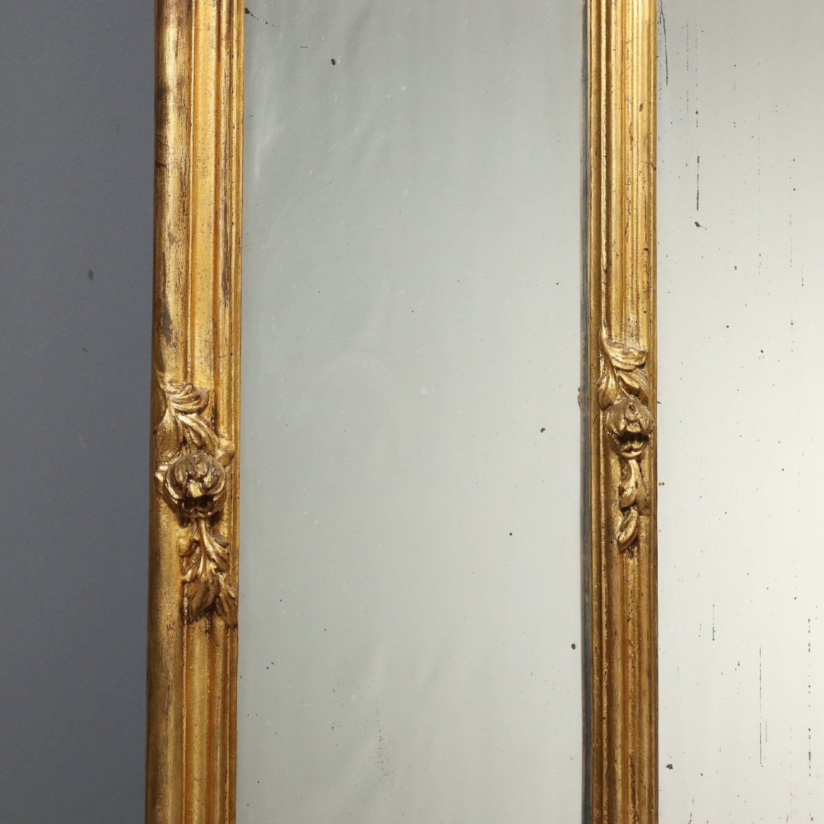 Specchiera in Legno Intagliato e Dorato Italia, XIX Secolo-photo-2