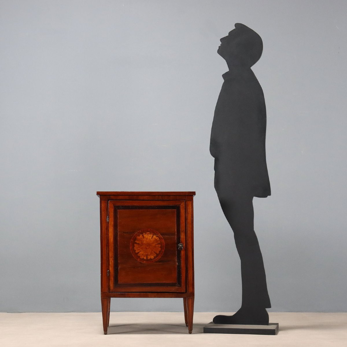 Comodino Neoclassico in Noce Lombardia Fine XVIII Secolo-photo-2