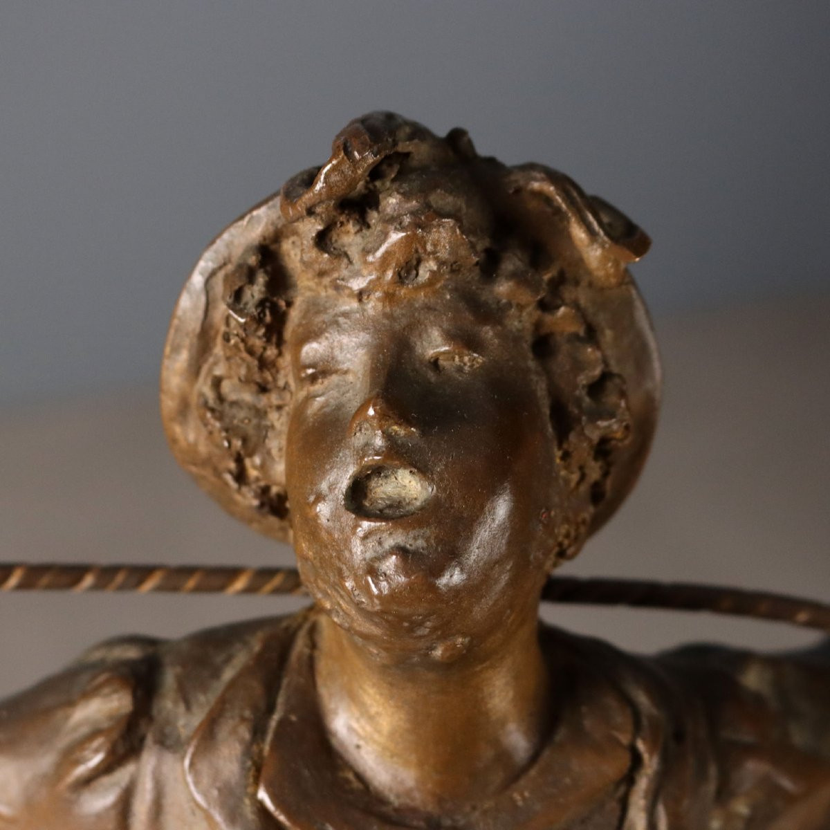 Pastorello con Armenti Scultura in Bronzo G. Morlaiter Italia XX Secolo-photo-3