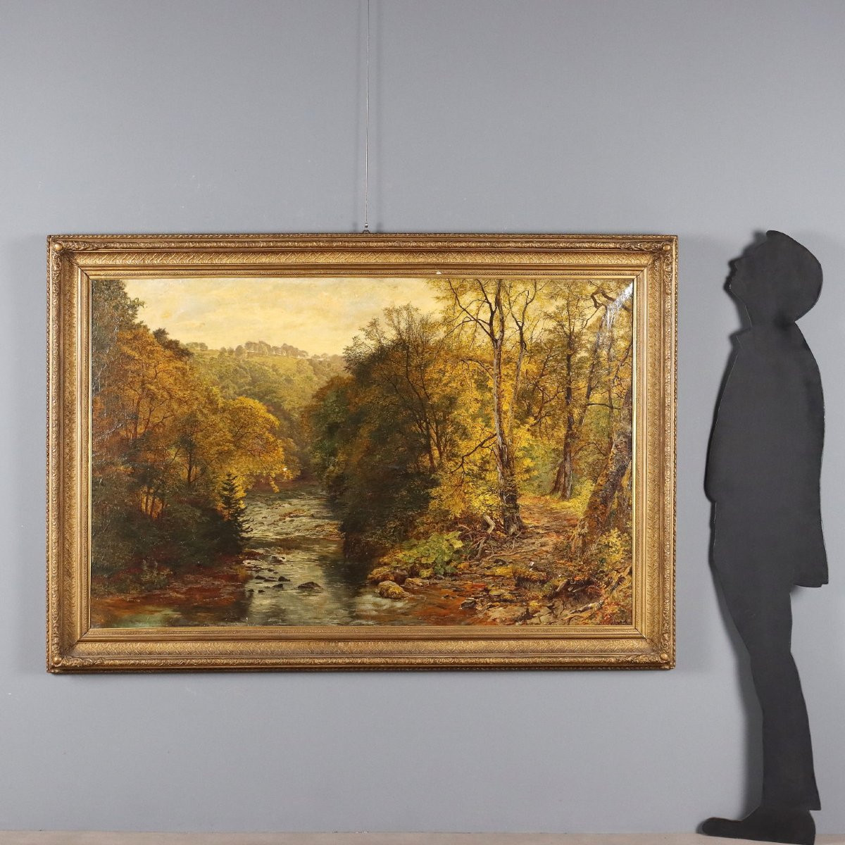 Dipinto Grande Paesaggio Boschivo-photo-2