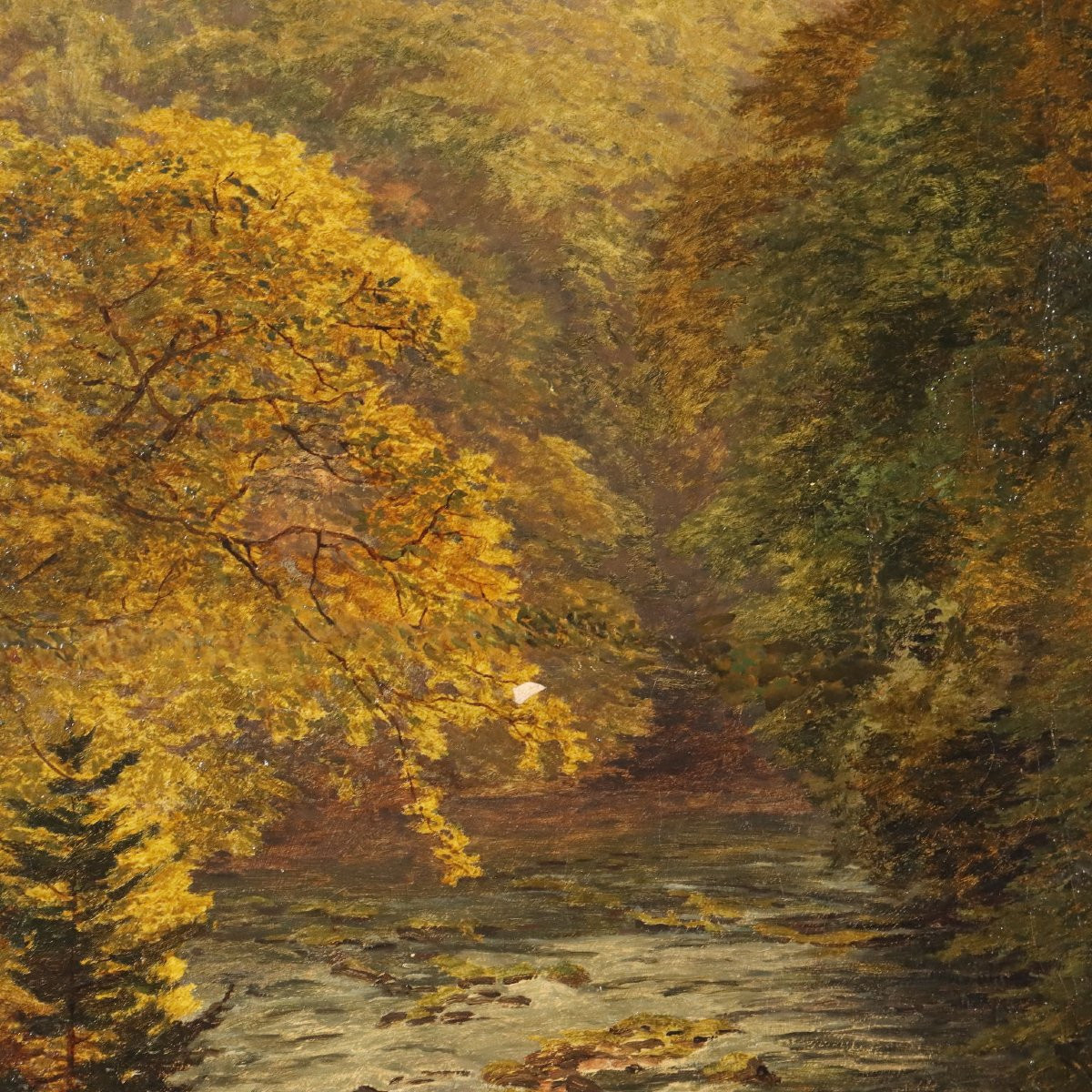 Dipinto Grande Paesaggio Boschivo-photo-1