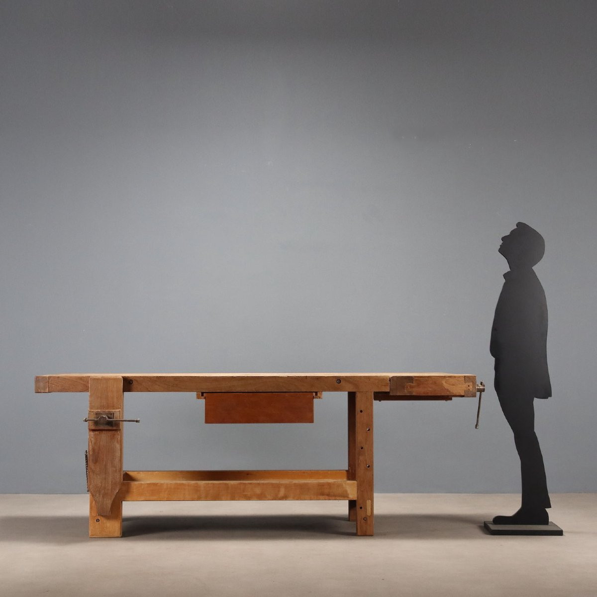 Bancone da Falegname in Mogano e Faggio Francia XIX Secolo-photo-2