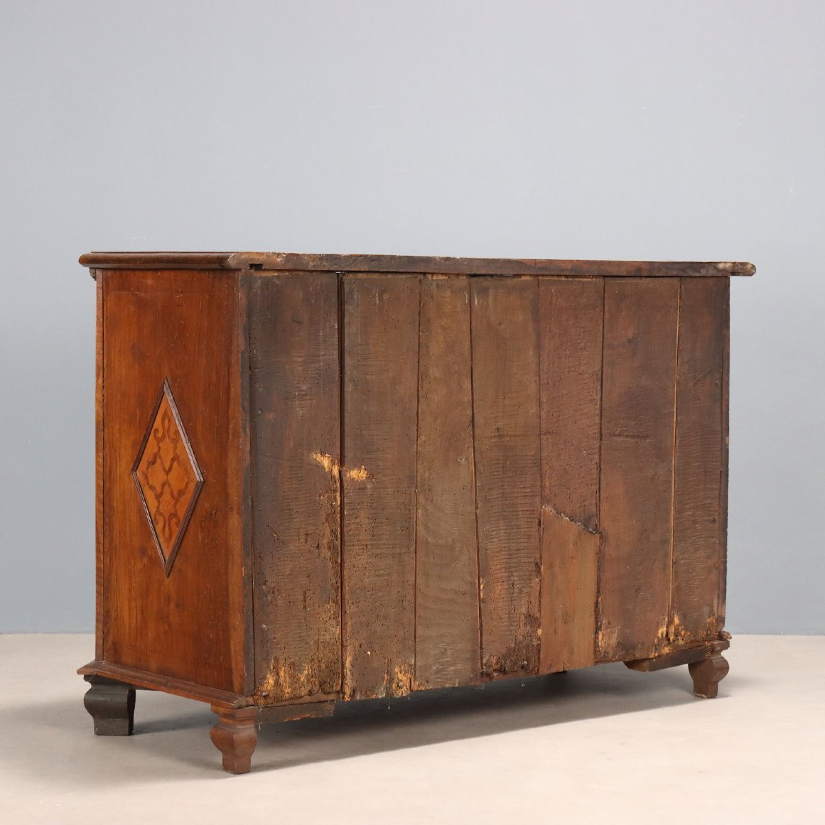 Cassettone Barocco in Noce e Ulivo Piemonte XVIII Secolo-photo-8