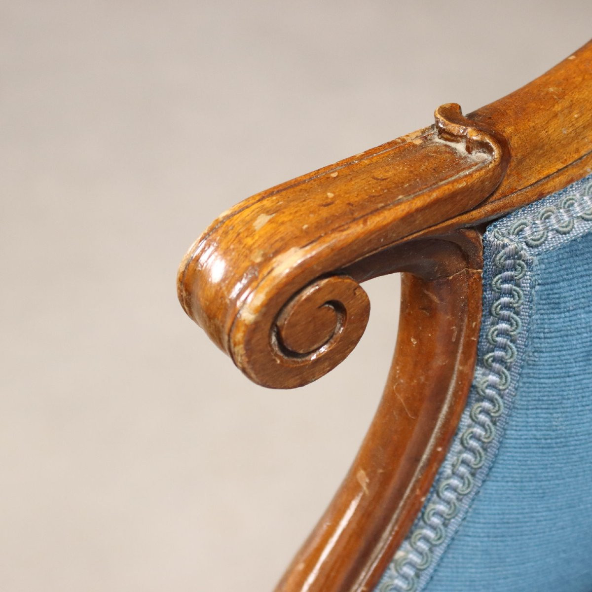 Coppia Poltrone con Pouf Italia Fine XIX Secolo-photo-4