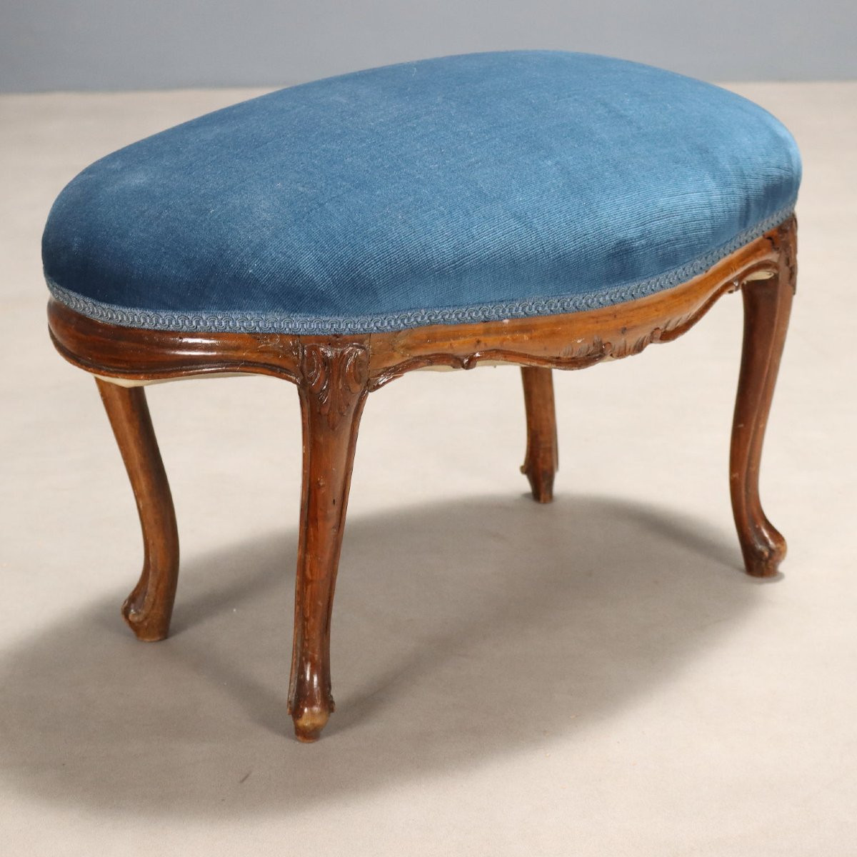 Coppia Poltrone con Pouf Italia Fine XIX Secolo-photo-6