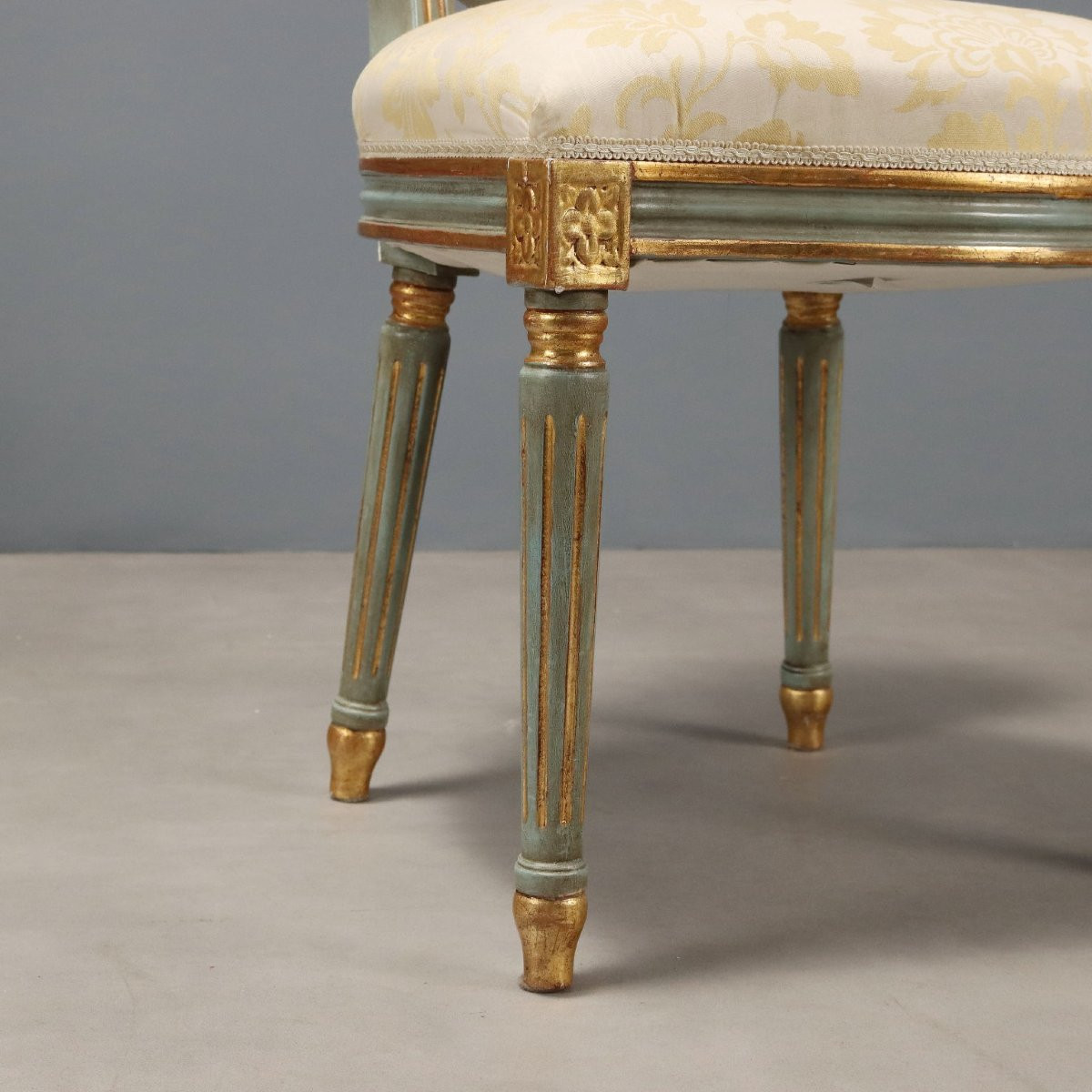 Gruppo di Quattro Sedie in Stile Neoclassico Italia XX Secolo-photo-3