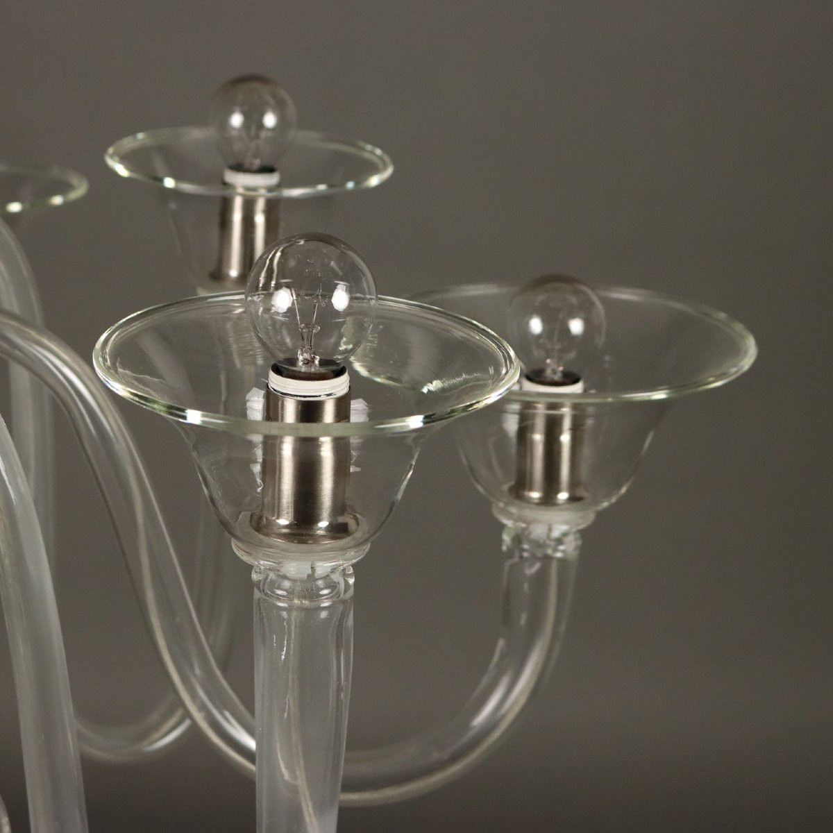 Lampadario Veneziano in Vetro Soffiato Italia XX Secolo-photo-3