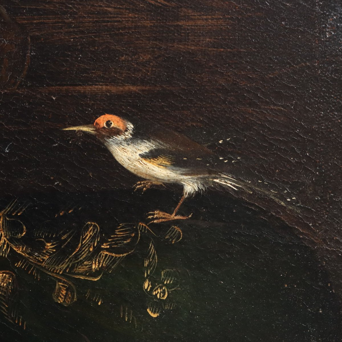 Dipinto Natura morta con Fiori e Uccellini-photo-2