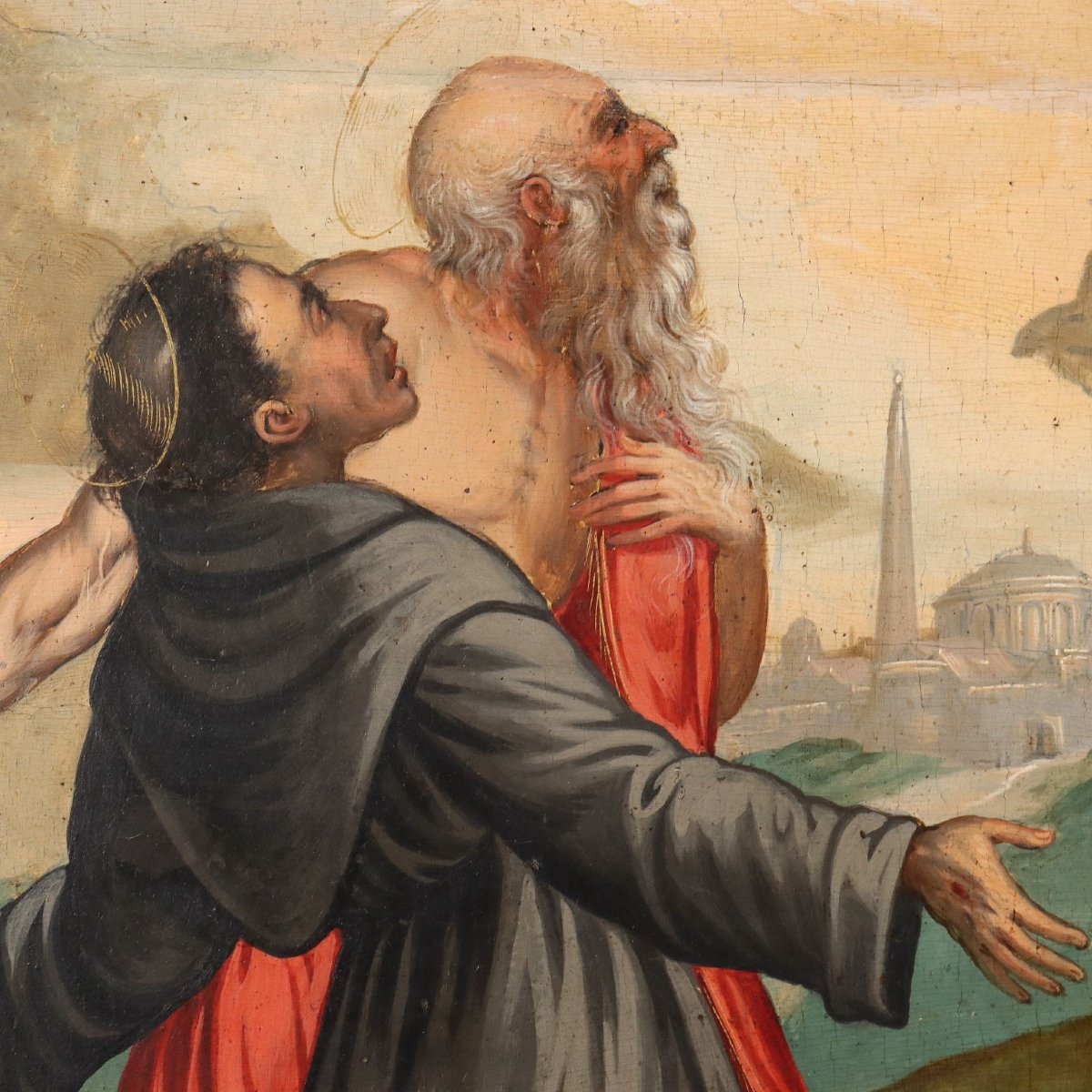 Dipinto Cristo Crocifisso con Santi-photo-1