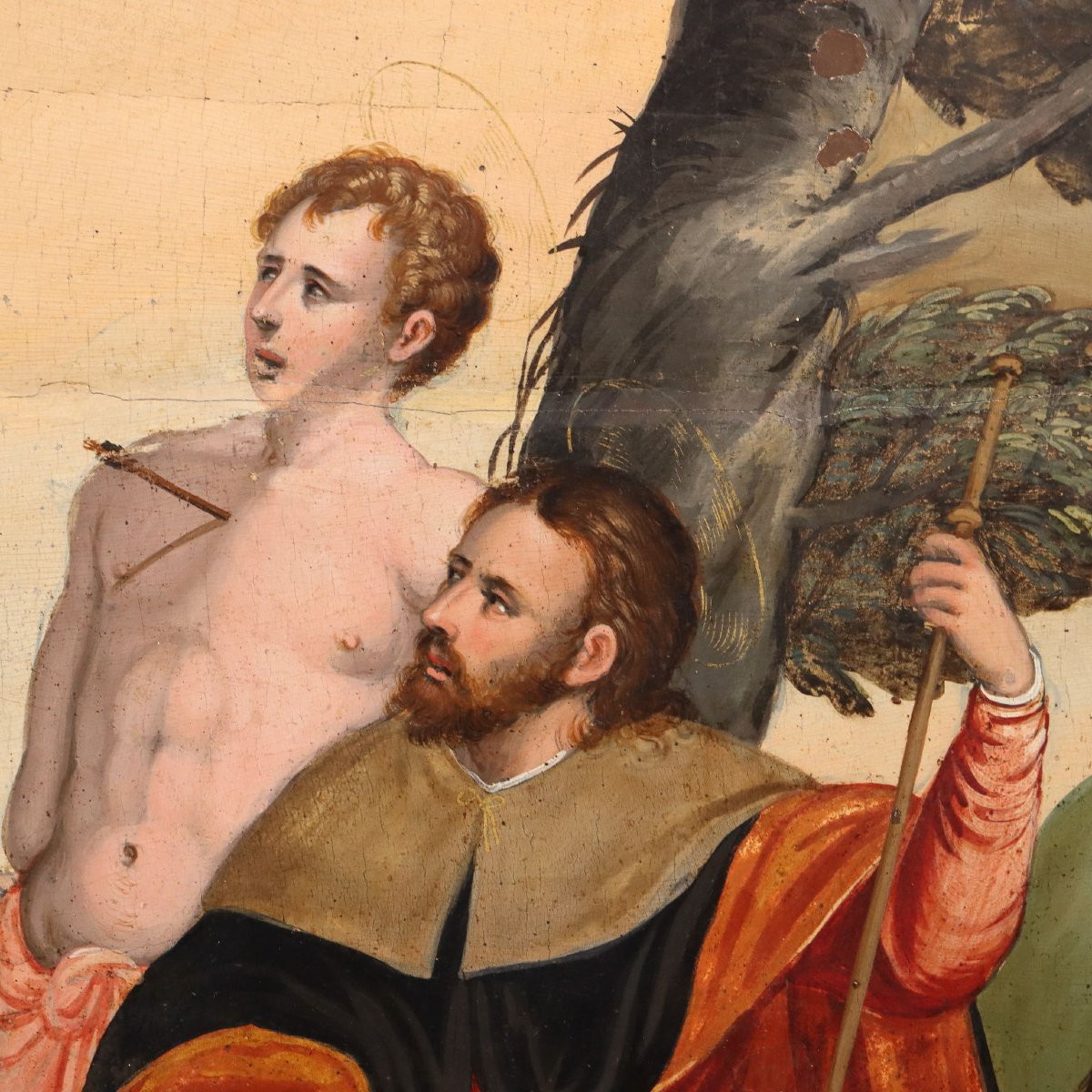 Dipinto Cristo Crocifisso con Santi-photo-2