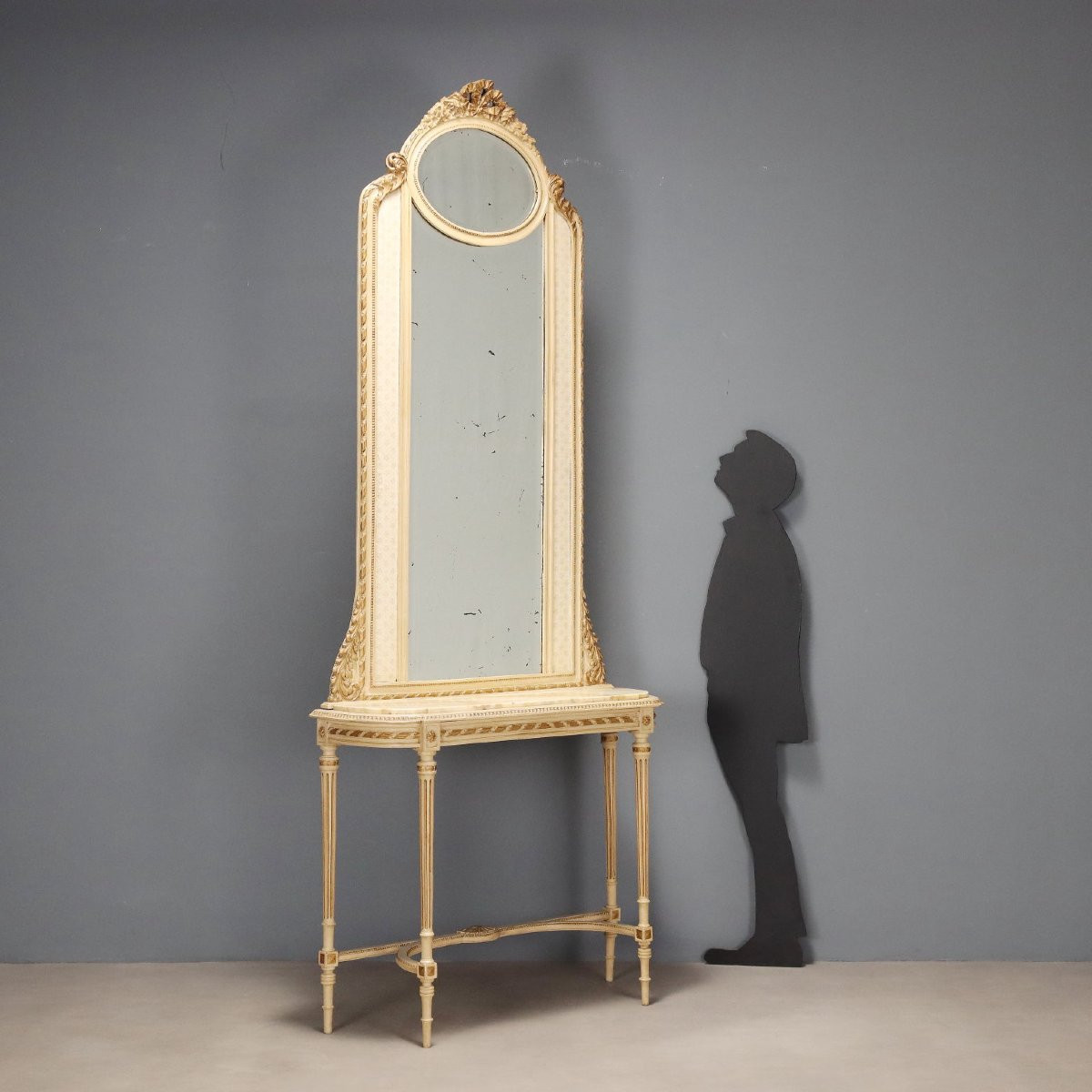 Consolle con Specchiera in Stile Neoclassico Italia Fine XIX Secolo-photo-2