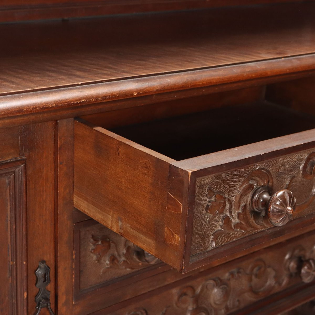 Credenza Doppio Corpo in Stile Neorinascimento Italia Inizio XX Secolo-photo-3