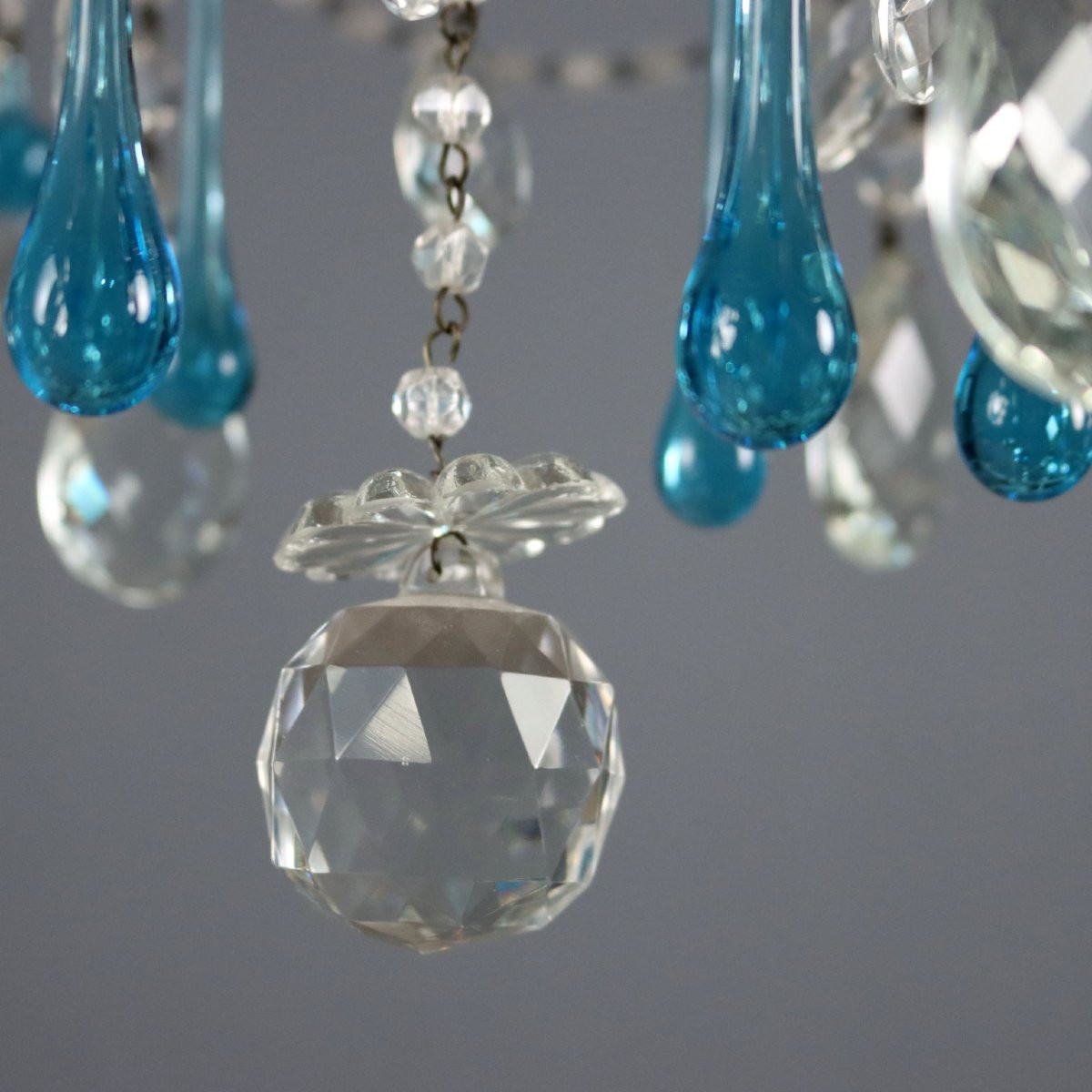 Coppia di Lampadari a Sei Luci Italia Fine XIX Secolo-photo-5