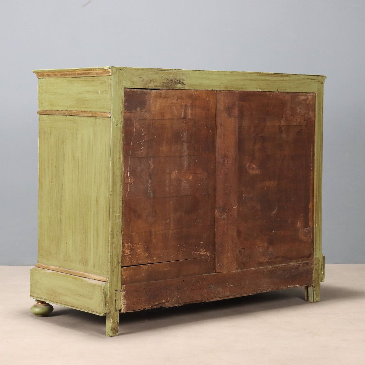 Cassettone Umbertino Laccato e Dorato Italia Fine XIX Secolo-photo-5