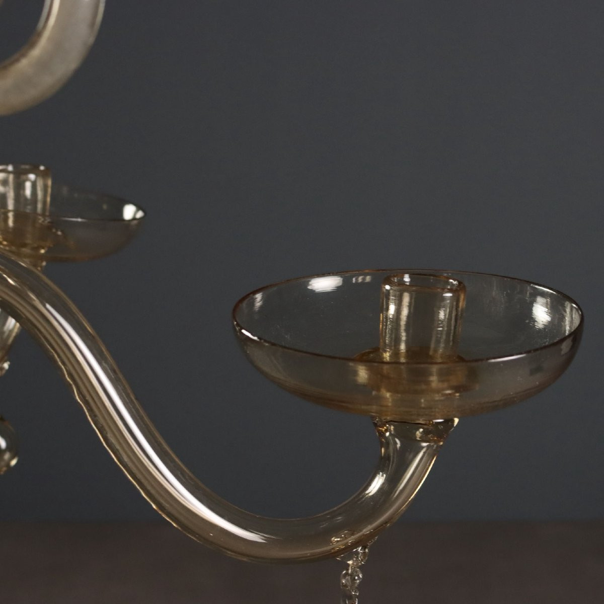 Lampadario in Vetro Soffiato Veneziano Murano XX secolo-photo-4