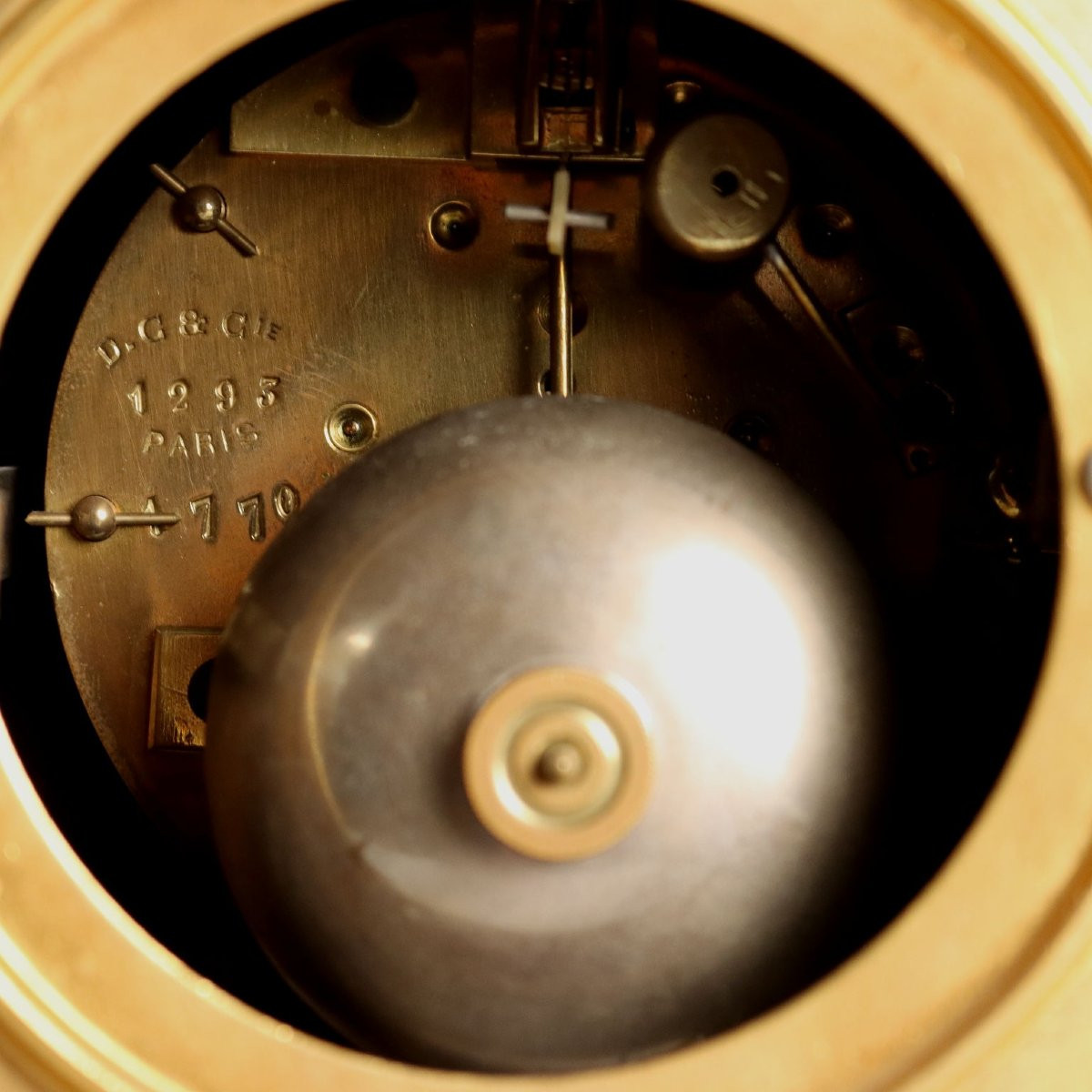 Trittico Orologio in Bronzo Dorato e Porcellana Francia Seconda Metà XIX Secolo-photo-6