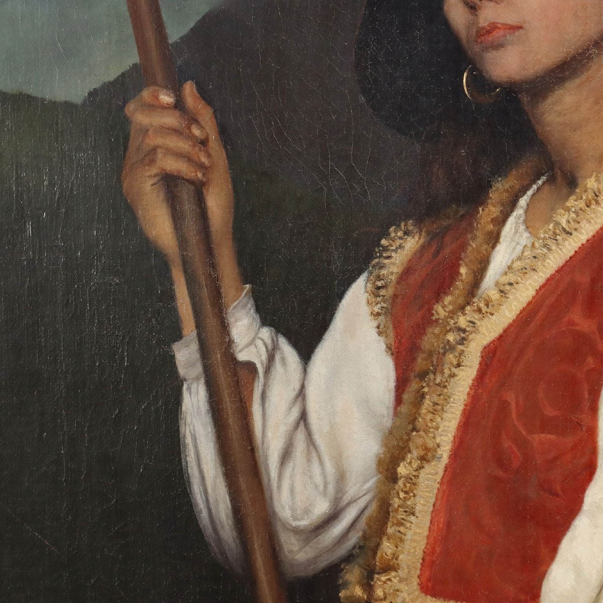 Dipinto di Domenico Pesenti La Pastorella-photo-1