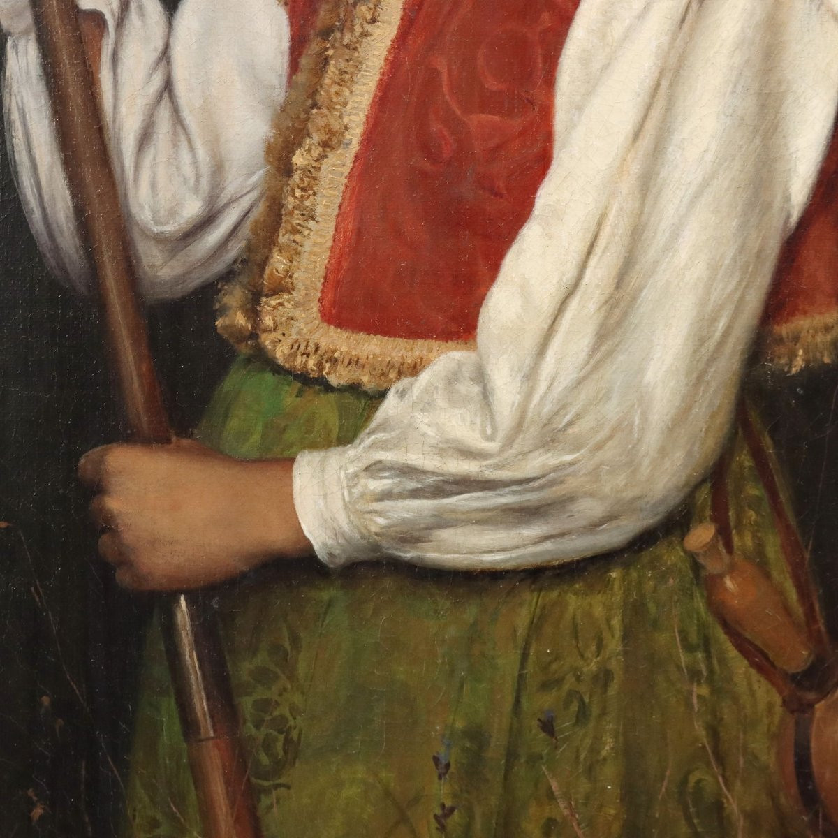 Dipinto di Domenico Pesenti La Pastorella-photo-2