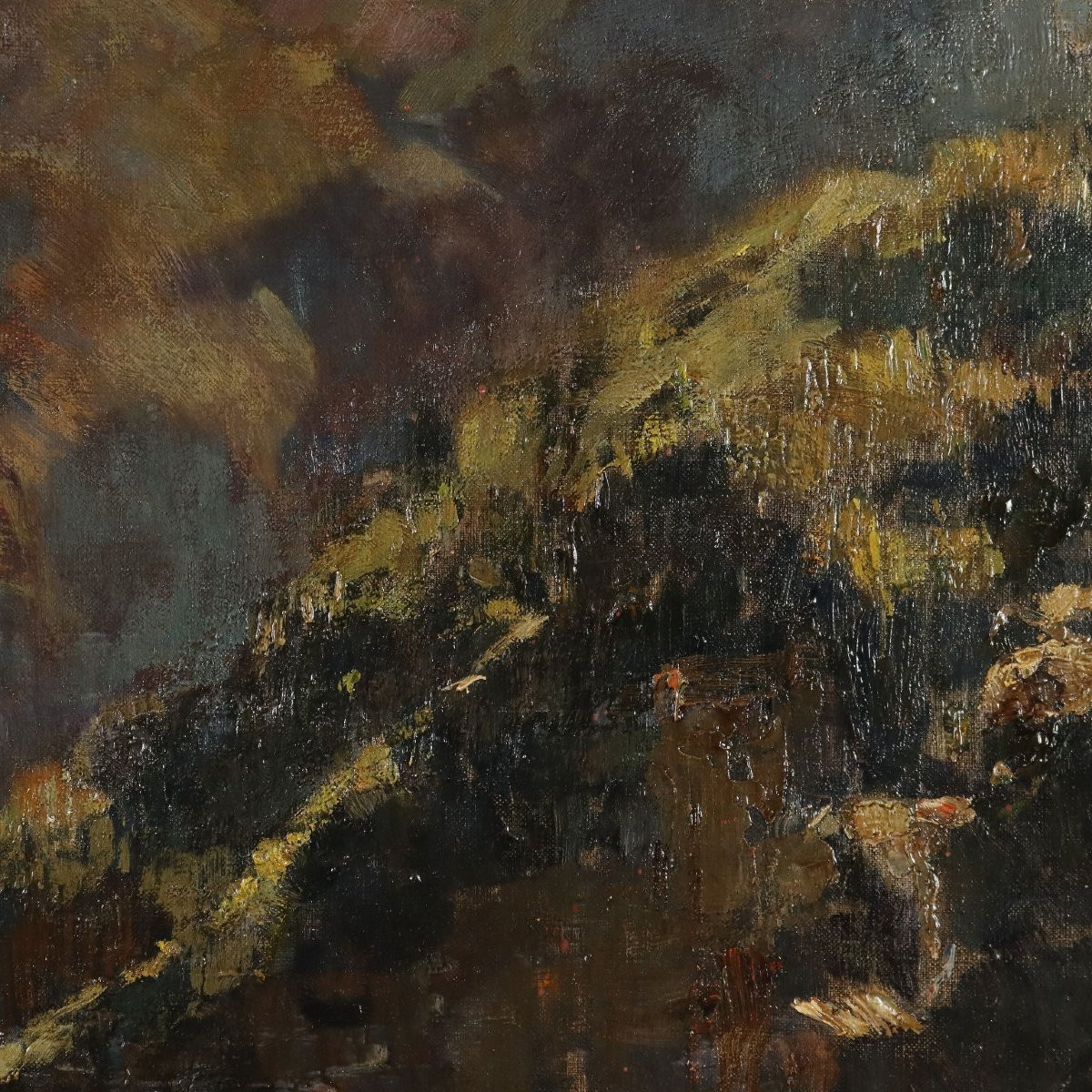 Dipinto di Ludovico Zambeletti 'Val Vogna' XX Secolo-photo-1