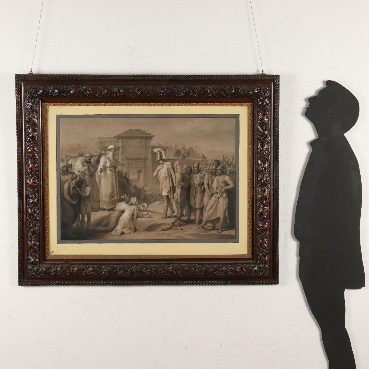 Dipinto Alessandro Magno conquista Gerusalemme Tecnica Mista-photo-2