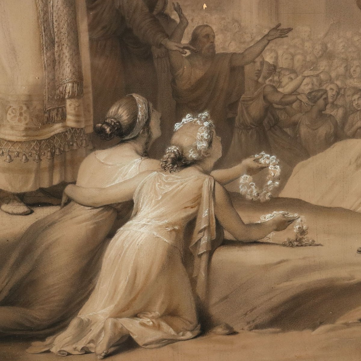 Dipinto Alessandro Magno conquista Gerusalemme Tecnica Mista-photo-2