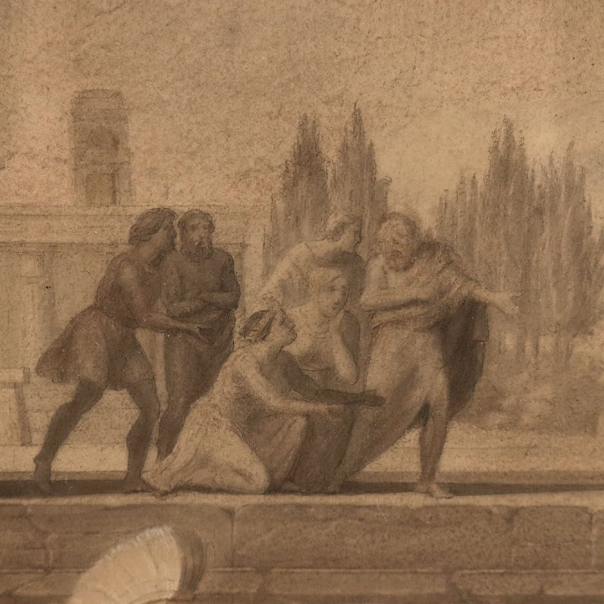 Dipinto Alessandro Magno conquista Gerusalemme Tecnica Mista-photo-4